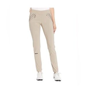 Jamie Sadock Slimming Skinnylicious Stretchy Golf Pants Khaki size 14